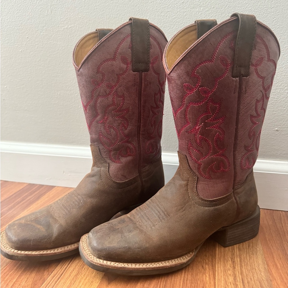 Shyanne Western Boots Pink And Brown Women's